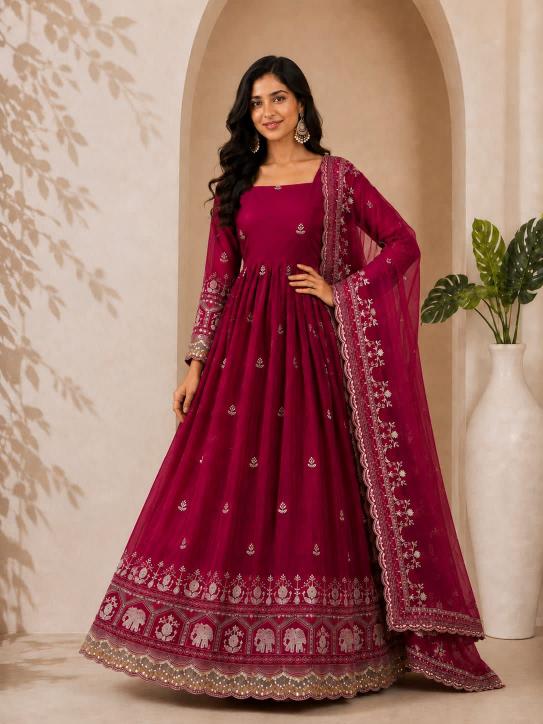 Maroon Wholesale bridal lehenga choli Mumbai